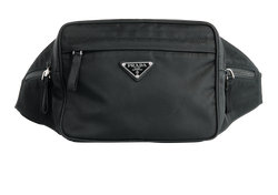 Logo-Plaque Belt Bag, Nylon, Black, 165, DB, 3*